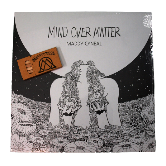 Mind Over Matter - 12" Black and White Color-In Vinyl with colored pencils